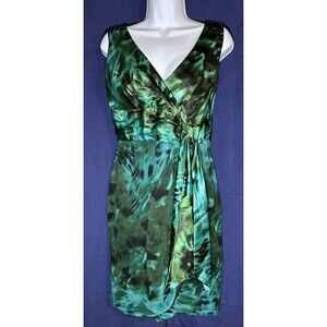 Signature by Robbie Bee Silk Midi Dress Size 8P